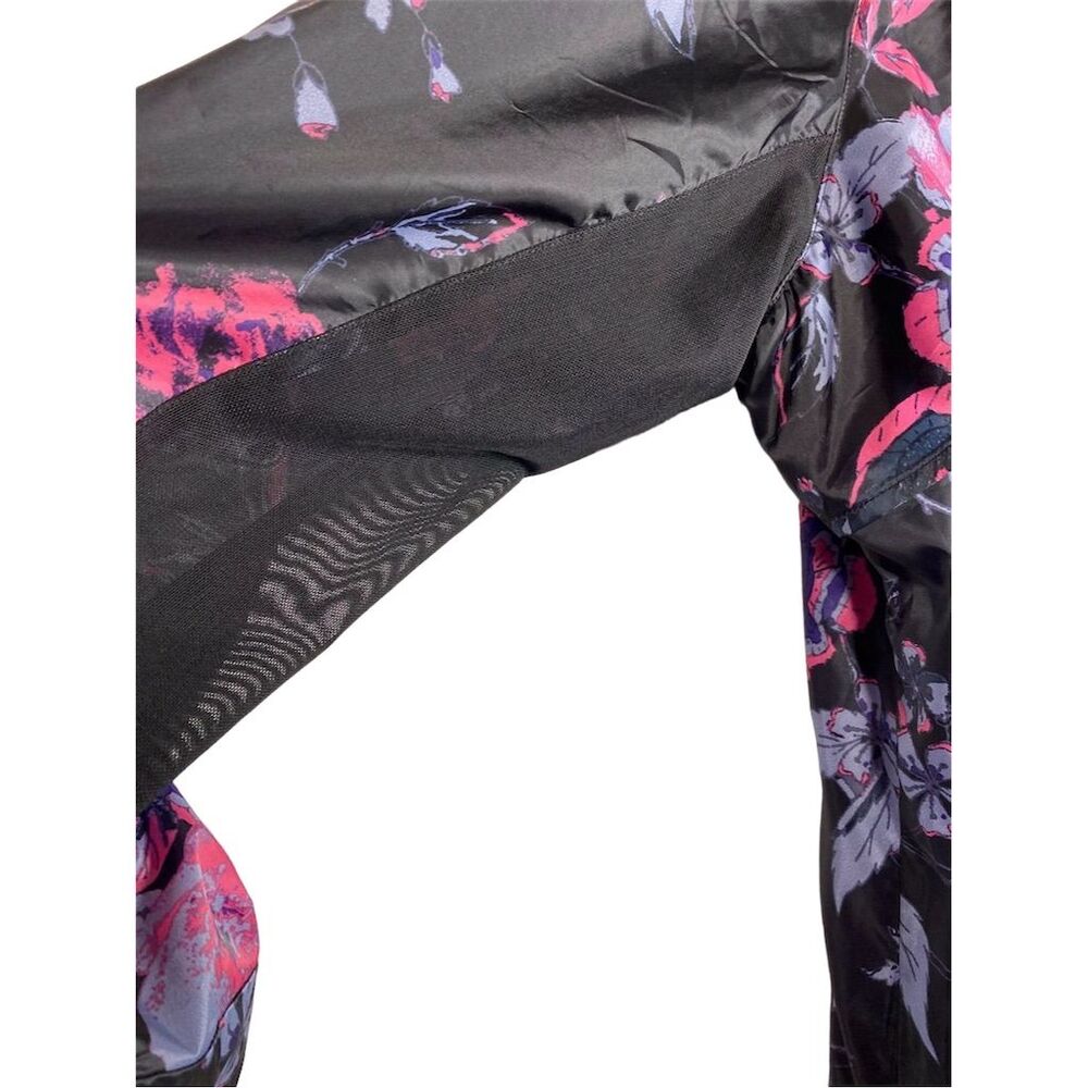 LuLaRoe Women's Floral Windbreaker Jacket Black Long Sleeve Size Large 12-14 - Picture 6 of 11